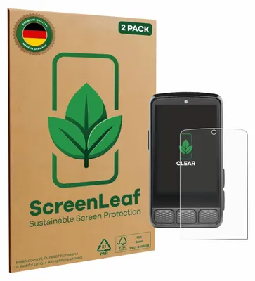 Produktbild von 2x ScreenLeaf Schutzfolie für Wahoo Elemnt Roam V3 nachhaltiger Displayschutz Display Schutz Folie Klar Transparent