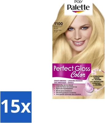 Obrázek produktu pro Poly Palette – barva na vlasy – 1100 extra světlá blond – 115 ml – výhodné balení – 15 kusů