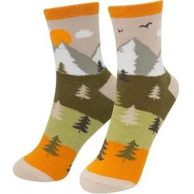 Produktbild von Zaubersocken Motiv Fernweh Berge