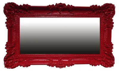 Produktbild von Barockspiegel - Wandspiegel - Antike Ornamentenrahmen - 96x57 cm - Handgefertigter Rahmen