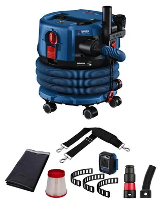 Image de Aspirateur sans-fil BOSCH GAS 18V-12 MC - 0 601 9K2 000 Professional (vendu sans batterie) en carton avec accessoires