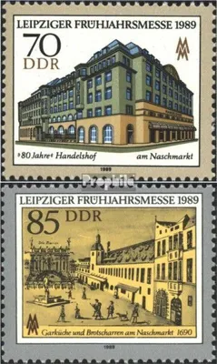Produktbild von Briefmarken DDR 1989 Mi 3235-3236 (kompl.Ausgabe) postfrisch Leipziger Frühjahrsmesse