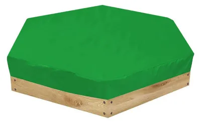 Produktbild von Sandkastenabdeckung sechseckig wasserdicht mit Kordelzug Grün
