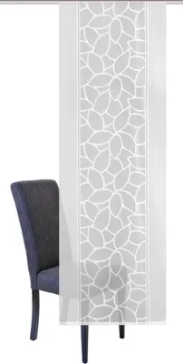 Produktbild von Home Wohnideen Schiebevorhang 3 teiliges Set 225 x 57 cm Muster weiß
