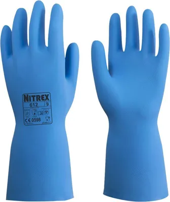 Produktbild von 10 Paar Nitrex 612 | Mehrweghandschuhe | blau | Gr. S | Nitrilhandschuhe
