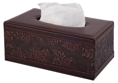 Image de Boîte de mouchoirs, housse en cuir PU, style rétro, rectangulaire, 25,3 cm, pour la maison, le bureau ou la voiture