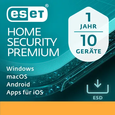 Immagine prodotto di ESET HOME Security Premium / 10 dispositivi / 1 anno / TEDESCO (licenza via e-mail)