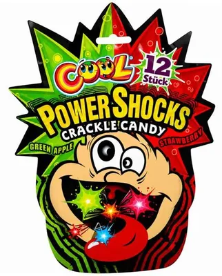 Produktbild von Cool Power Shocks Crackle Candy Green Apple & Strawberry 18g