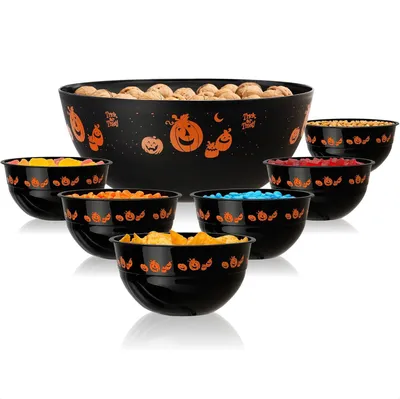 Immagine prodotto di Ciotole per snack a tema Halloween - Set da 7 pezzi - Set di stoviglie per snack