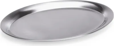 Obrázok produktu pre Podnos s okrajom z nehrdzavejúcej ocele 23 x 17 cm strieborný