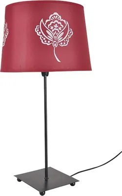 Image de Lampe metal Fleur Rose