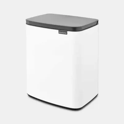 Obrázok produktu pre Kôš na odpad Brabantia Bo Small 1006633, 12 l, tiché a plynulé otváranie, protišmyková podložka, biela