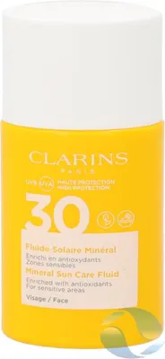 Obrázek produktu pro Clarins Suncare Face Fluid Spf30, Opalovací krém, Obličej, Láhev, Hydratující, Univerzální pleť, 30 ml