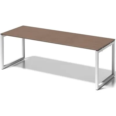 Produktbild von Schreibtisch Cito BxTxH 220x80x74cm nußbaum Gestell verkehrsweiß