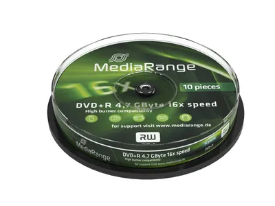 Produktbild von MediaRange DVD-R 4,7GB 10pcs Spindel 16x