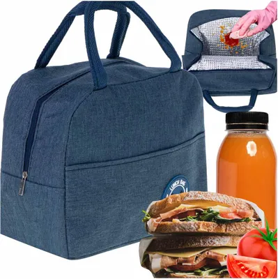 Image de Sac d'isolation thermique petit déjeuner déjeuner bleu