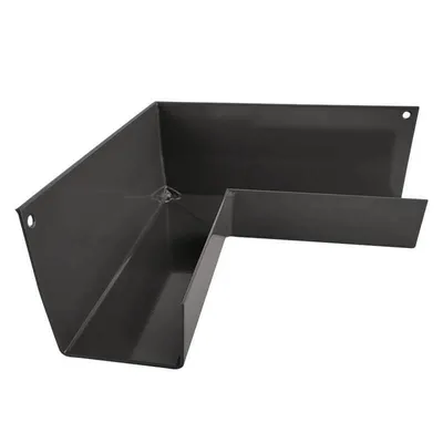 Produktbild von Renoplast® RK65 Aluminium Dachrinnenwinkel, Innenwinkel 90° Graphit, Dachrinnen Regenrinne Dachentwässerung Blechkantprofile, Gartenhaus Carport
