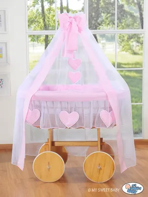 Produktbild von Babykorb mit Himmel Deluxe - Amelie Pink