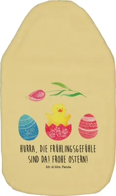 Produktbild von Mr. & Mrs. Panda Wärmflasche Küken Schlüpfen - Gelb Pastell - Geschenk, Ostereier, Ostergrüße, Frohe Ostern, Wärmekissen, mit Bezug, Wärmflaschen, naturkautschuk, Ei