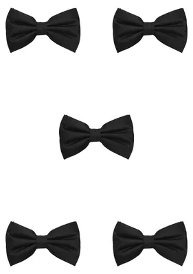 Produktbild von Fabio Farini - 5 Stück Herren Fliegen - Farbton Schwarz - Männer Querbinder Vorgebunden Schwarz - Obsidian