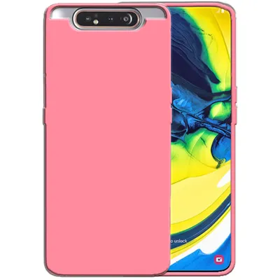 Image de Smartphonica Étui en silicone pour Samsung Galaxy A80
  étui avec intérieur souple - Rose