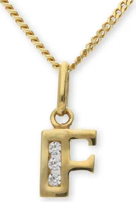 Produktbild von JuwelmaLux Anhänger 333 Gold Buchstabe "F" mit Zirkonia JL16-02-0016