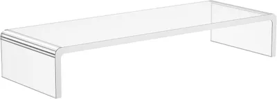 Immagine prodotto di Supporto ergonomico per laptop, dimensioni 53 x 19 x 9 cm, trasparente