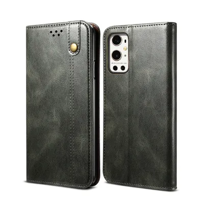 Obrázek produktu pro Pouzdro pro OnePlus 9 Pro, kožené flip pouzdro peněženka s funkcí stojánku zelené