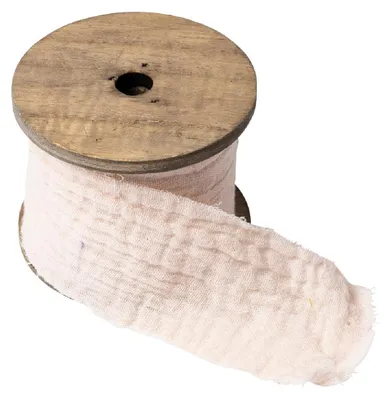 Immagine prodotto di Fascia in garza di cotone color crema, 4,5 cm x 3 m, per matrimoni - Taglia unica