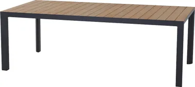 Produktbild von Siena Garden Silva Gartenesstisch Matt Anthrazit/Teak - 220x100cm