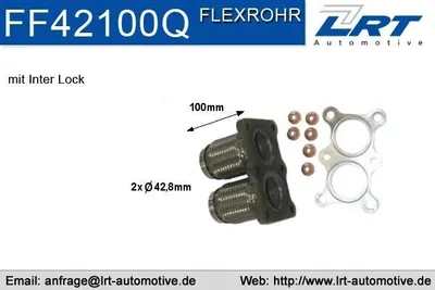 Produktbild von VEGAZ UFR-516 Reparaturrohr Katalysator KAT für VW Golf IV Schrägheck (1J1) Golf IV Variant (1J5) Bora Limousine (1J2) Bora Variant (1J6) für SKODA