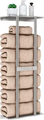 Produktbild von Famanu Handtuchhalter Wandmontage - Silber, Groß, 76 cm