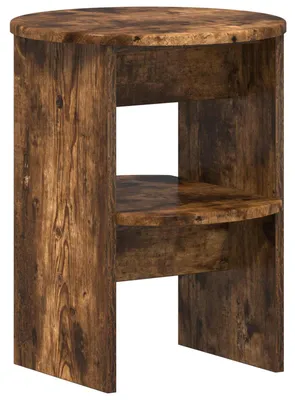 Image de Meuble d'appoint Chêne Fumé Ø40 x 50 cm Bois d’ingénierie