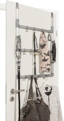 Produktbild von RUCO Türgarderobe, Türregal, höhenverstellbar, Türhänger, Handtaschenaufbewahrung, Aluminium, Germany