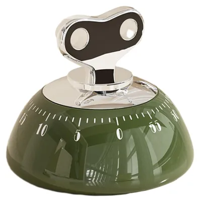 Produktbild von Mechanischer Küchentimer mit einstellbarem Countdown-Timer und präziser Sekunden- und Minutenanzeige. Keine Batterien erforderlich. Magnetische Rückseite. Lauter Signalton beim Kochen.