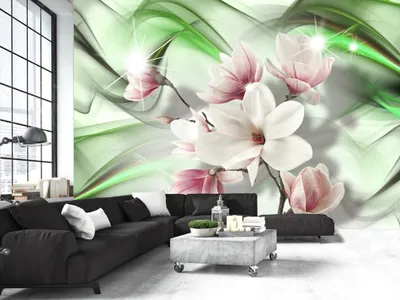 Produktbild von Vlies Fototapete 350x256 cm Tapeten Wandtapete XXL Blumen Abstrakt b-A-0240-a-d
