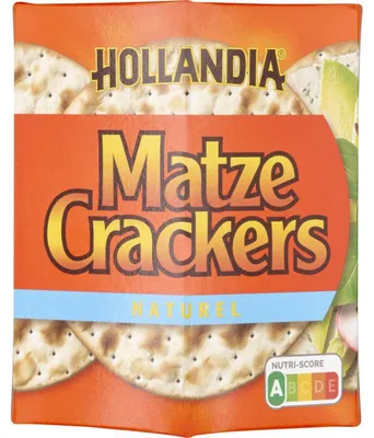 Obrázok produktu pre Hollandia Matzo Crackers Natural 100 g – Chrumkavé, bezlepkové sušienky na občerstvenie
