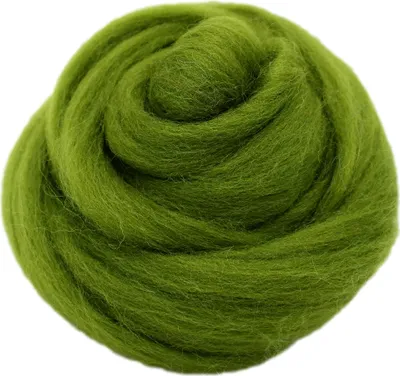 Produktbild von Filzwolle zum Trockenfilzen und Nassfilzen - Farbe Limette 20gr.