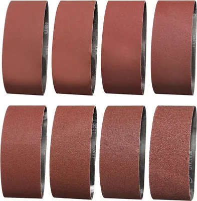 Produktbild von Schleifband 100X610mm- 14 Stš¹ck Bandschleifer Schleifb?nder, je 1 Stš¹ck K?rnungen 40/60 & je 2 Stš¹ck K?rnungen 80/120/180/240/320/400 Schleifband-Set, zum Schleifen, Feilen und Entrosten
