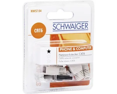 Produktbild von Schwaiger NWST04 531, RJ45, Cat6, Gold