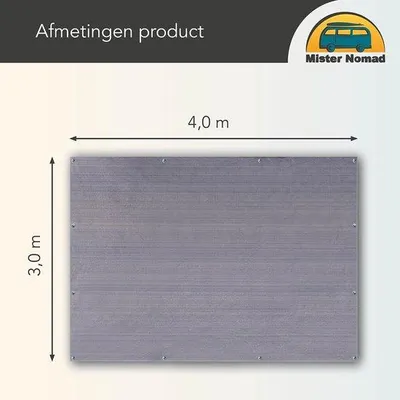 Produktbild von Famanu Zeltteppich 3,0 x 4,0 m - Robustes Polyethylen mit Tragetasche und Heringen