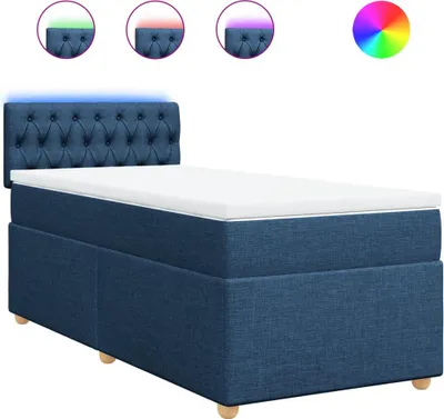 Obrázok produktu pre vidaXL Boxspring posteľ s matracom Modrá 100x200 cm Látka