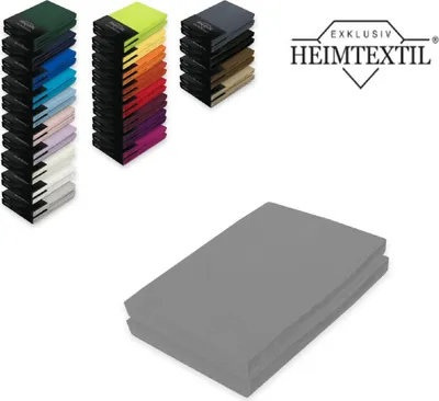 Produktbild von Marke Jersey Spannbettlaken Doppelpack Rundumgummizug 60 x 120 - 70 x 140 cm Grau