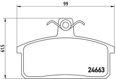 Produktbild von Brembo Bremsbelagsatz, Scheibenbremse Vorderachse P 79 007