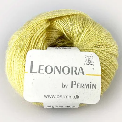 Zdjęcie produktu dla Leonora by Permin – elegancka przędza z jedwabiu, wełny i moheru (01 delikatny żółty)