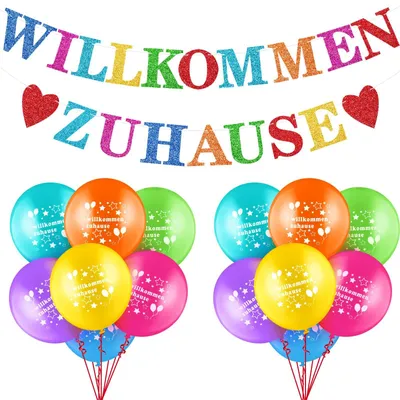 Productafbeelding van Welkomstbanner en slingers voor feestdecoratie (14 stuks)