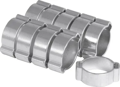 Immagine prodotto di RIEGLER Fascetta stringitubo a 2 orecchie in acciaio zincato 9-11 mm Larghezza nastro 6,5 mm 10 pezzi