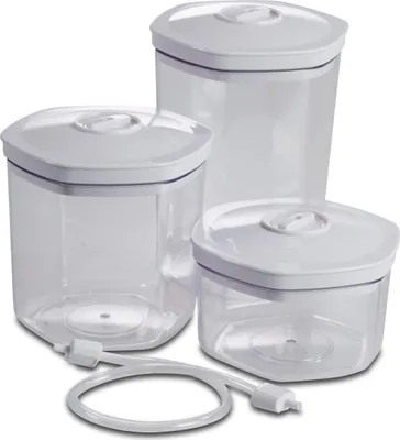 Produktbild von Solis Vakuumierbehälter-Set 3 Stück, 700/1400/2000 ml, Vakuumieren/ Marinieren