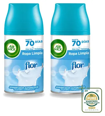 Obrázek produktu pro 2 kusy náplně do automatického osvěžovače vzduchu Air Wick Freshmatic – vůně květin a svěžesti – 250 ml – balení