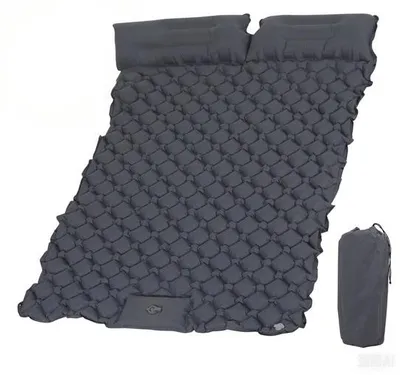 Produktbild von Ibenzoa® Selbstaufblasende 2‑Personen Schlafmatte 190 x 120 cm, 15 cm Kopfkissen, 40D Nylon TPU, integrierte Fußpumpe, 1,2 kg, Tragkraft 300 kg